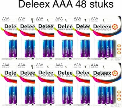 Deleex - Batterijen AAA R03P 1.5V - 48-stuks - triple A batterij