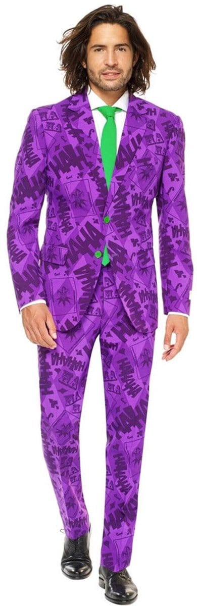 OppoSuits The Joker™ - Heren Pak - Halloween Kostuum - Verkleedkleding - Batman DC Comics Pak - Paars - Maat 52