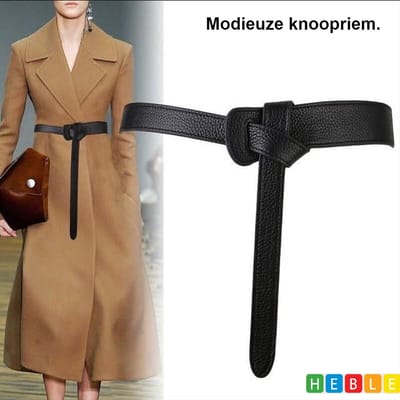 *** Zwarte Tailleriem/Hipriem Knoopriem voor Meisjes/Jonge Dames | Decoratieve Jurkriem van Heble® ***