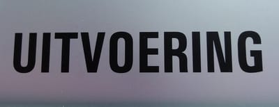 Aluminium deurbordje tekst: uitvoering | 5 jaar garantie | Zelfklevend | 130x50x0,5 mm