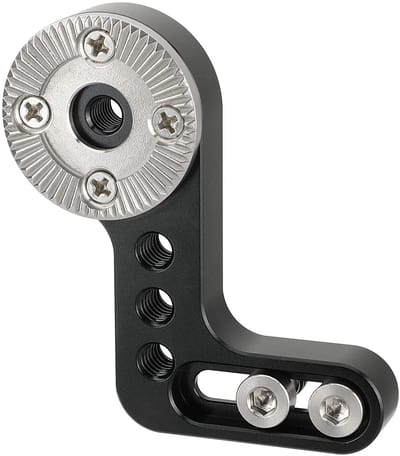 Dailygoods- Rozettenverlengstuk L-type - M6 Schroefdraadaansluiting - 1/4"-20 Montagegroef - Instelbare Beugel - Universeel Inzetbaar - Nettogewicht 59,6 g - Cameraaccessoire