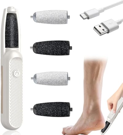 Oplaadbare Pedicure Set - Elektrische Eeltverwijderaar - Voetverzorging - Interchangeable Foot Files voor Dode, Harde en Gebarsten Huid