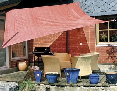 Eduplay zonnedoek 5x5m roest rood schaduwdoek tuin speelplezier.