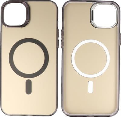 Magsafe Hoesje Geschikt voor iPhone 11 Pro Max - Magnetisch Smartphone Hoesje - Zwart