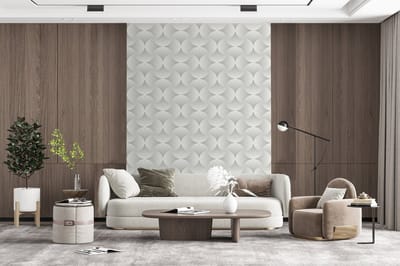 Behang - Fotobehang Patronen - Zilver - Retro - Breedte 165 cm x hoogte 220 cm