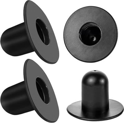 Set van 4 Zwembadplug - Filterpomp Zeefgatplug - Stoppen Geschikt voor zwembaden Bestway Intex Doppen - Conische Rubberen Stop - Zwembadsluitdop - Vervangende Onderdelen - Zwart