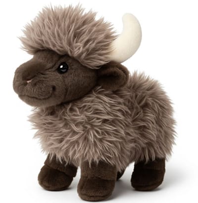 Schotse Hooglander (Bruin) Pluche Knuffel Koe 25 cm - Knuffeldier Knuffelvriend Dierenknuffel - Koe Cow Scottish Highlander - Speelgoed voor kinderen jongens meisjes