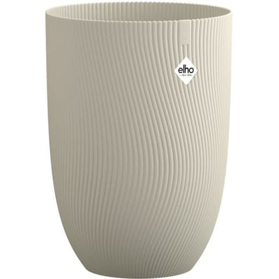 Elho Sereh Hoog 40 - Bloempot voor Binnen & Buiten - 100% Gerecycled Plastic - Ø 39 x H 53.4 cm - Paddenstoel beige