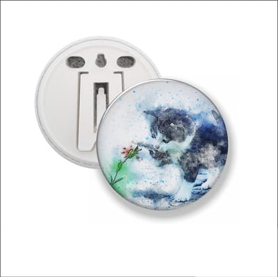Button Met Clip - Kat