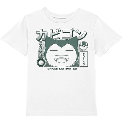 Pokémon Snorlax I'm Hungry Kids' T-Shirt - White - 98/104 (3-4 jaar)