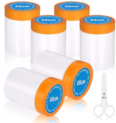 Dailygoody - Afdekfolie - Plakband - Handig voor schilderwerk - 20 m x 55 cm - Meubelbekleding - Geschikt voor renovaties - Transparant