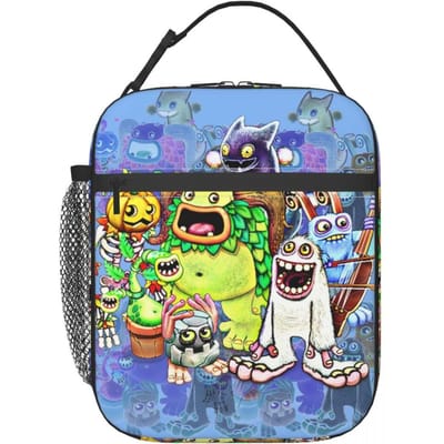 Mijn Zingende Monsters Karakters Geïsoleerde Lunchtas voor Vrouwen Kinderen Lekvrije Voedseldozen Thermische Lunchbox Tote One Size