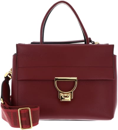 COCCINELLE Leren handtas schoudertas Arlettis Signature Handbag Grained Leather Ribes (rood)paars