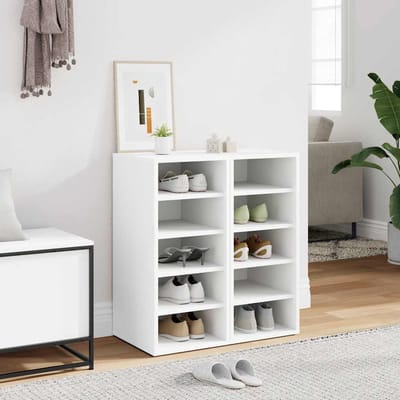 vidaXL - Schoenenkasten - 31,5 - x - 35 - x - 70 - cm - Wit
