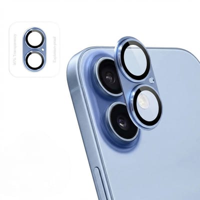 imoshion Camera Lens Protector - Geschikt geschikt voor Apple iPhone 17 - 2 Pack - Mist Blue