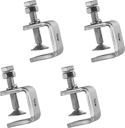 Set van 4 Stuks RVS C-Klemmen - Zware Klemmen met Verstelbare Bekken voor Houtbewerking, Lassen en Bouwprojecten
