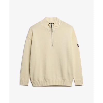 Superdry - Slouchy Gebreide Half-Zip Trui - Dames - Sweaters