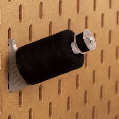 6-pack Spoelhouder 1000m - Long - Zilver - Printboard - Past op Ikea Skadis pegboards