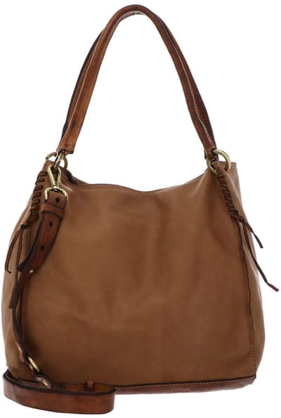 CATERINA LUCCHI Leren schoudertas Anna Shopping Bag Burro Lichtbruin