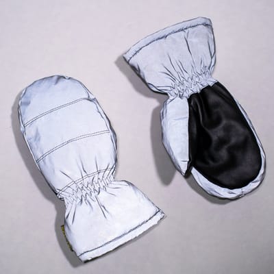 Footsie - Reflecterende handschoenen voor kinderen - Warme winterhandschoenen - Grijs-Zwart - Onesize