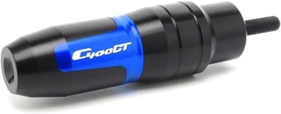 Uitlaatbeschermer Motorfiets - Valbeveiliging Sliders - Schade Voorkomen - Schokabsorberend Aluminium - 300 g - Blauw