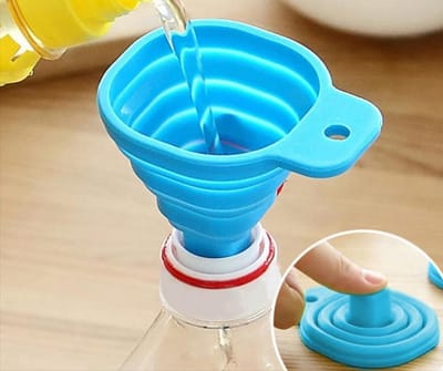 *** 1x Handzame Opvouwbare Siliconen Mini Trechter 6cm Doorsnede - Inklapbaar Keuken Hulp Tool - van Heble® ***