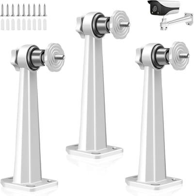 Camera wandhouder - Bevestiging houder - Beveiliging objecten - 360 graden rotatie - 3 stuks - Zilver