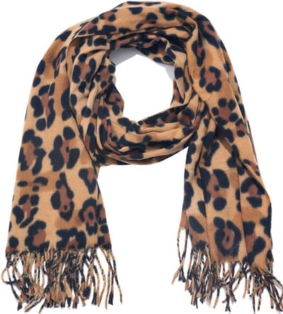 Sjaal met luipaard print - 180 x 70 Centimeter - Lekker warm - Ook te gebruiken als omslagdoek - Damesdingetjes