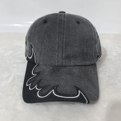 Retro Gewassen Vlam Borduurwerk Baseballpet Streetwear Unisex Verweerde Dad Hat Hip Hop Truckerpet Voor Mannen Vrouwen Adjustable gray
