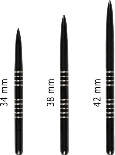 Dartpunten Zwart (42mm) met Dubbele Grip - Professionele Kwaliteit