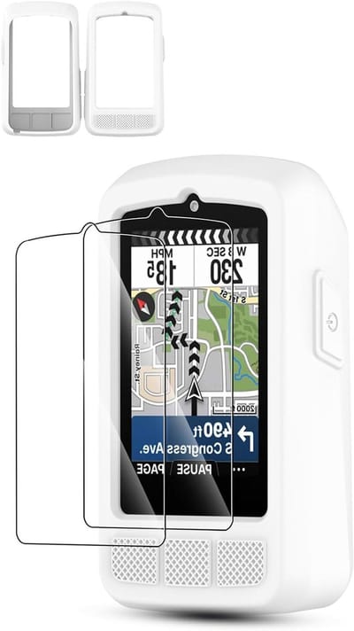 Beschermhoes Fietscomputer - Case & Protector - Buitensport Bescherming - Schokabsorberend Ontwerp - 3 Delig - Wit