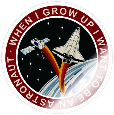 NASA When I grow Up I Want to Be An Astronaut Sticker Maat S (max. 10 x 10cm)