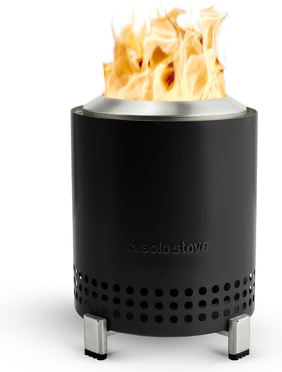 Solo Stove Mesa Vuurplaats voor op tafel met standaard | Rookarm minivuur voor in de stad en voorsteden, Werkt op pellets of hout, veilig, roestvrij staal, met reistas, 17,5 x 13 cm, 635 g, Grijs