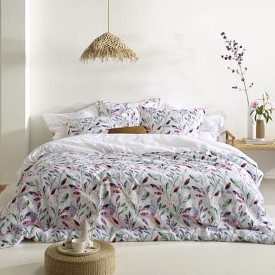 De Witte Lietaer Dekbedovertrek Katoen Satijn Lupine - Hotelmaat - 260 x 240 cm - Wit
