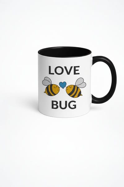 Mok Love Bug met Schattige Bijtjes en Hart - Perfect Cadeau voor Liefdevolle Momenten