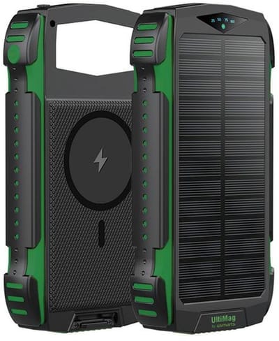 4smarts TitanPack Rugged UltiMag - Powerbank - 20000mAh - Solar - Groen