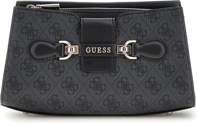 GUESS Schoudertas Nolana Crossbody Top Zip Coal Logo Donkergrijs