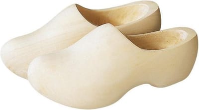 VV Houten Klomp Volwassen Maten Wit Geschuurd | Gevavi | Maat 32 cm