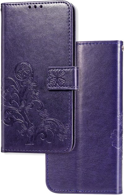 Hoesje geschikt voor Samsung Galaxy A52S - Bookcase - Pasjeshouder - Portemonnee - Bloemenprint - Kunstleer - Paars