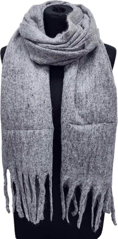 Warme Sjaal - Wintersjaal - Grijs - 220 x 50 cm (8851242#)