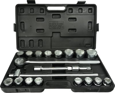 GEKO Dopsleutelset - 6-punts - 19-50 mm - 21-delig - Chroom Vanadium