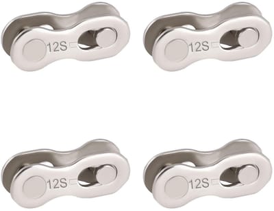 Dailygoods- Fietsketting 12-voudig - 4 Pairs - Hoogwaardig Staal - Schokbestendig - Snelle Verbinder - Geschikt voor Onderhoud - Fietskettingkoppeling