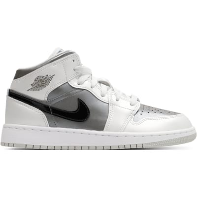 Jordan Aj1 Mid Kindersneakers - Grijs - Maat 36.5 - Leer
