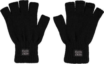 Heatkeeper Heren Thermo Handschoenen Vingerloos Zwart L/XL