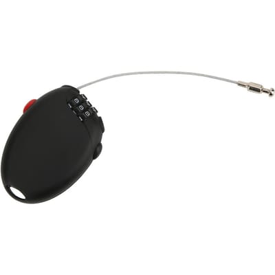 L 01 Zwart Mini Multifunctioneel Fiets 3-cijferig Wachtwoord Staalkabel Slot Fiets Diefstalbestendig Staaldraadslot black