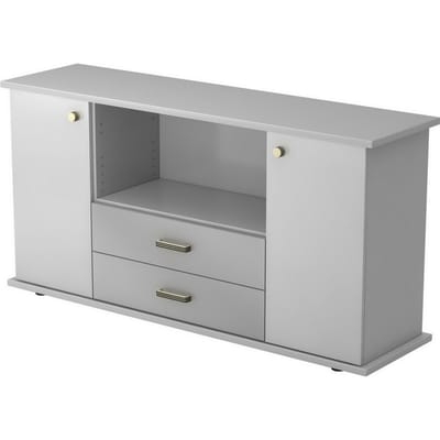 KAPA SB | Dressoir | met deuren + laden - Grijs Greeplijst kunststof