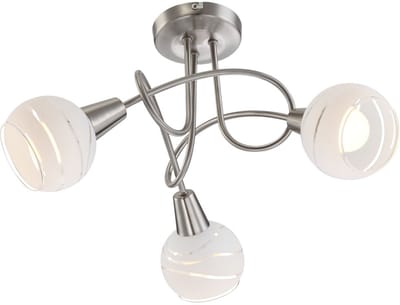 Plafondlamp eetkamer rondel lamp keuken spot zilver 3-lichts E14