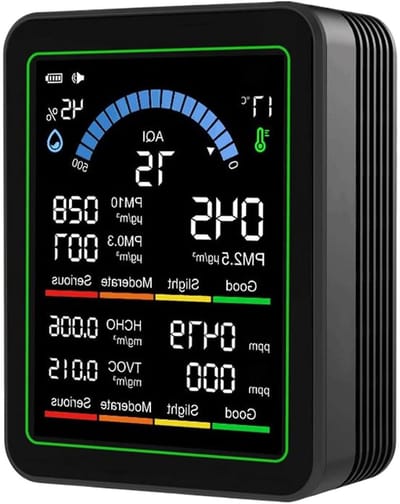 Luchttester Formaldehyde - Luchtkwaliteit Monitor - Luchtkwaliteit Meten - Hoge Precisie Detectie - 147 x 98 x 48 cm - Zwart