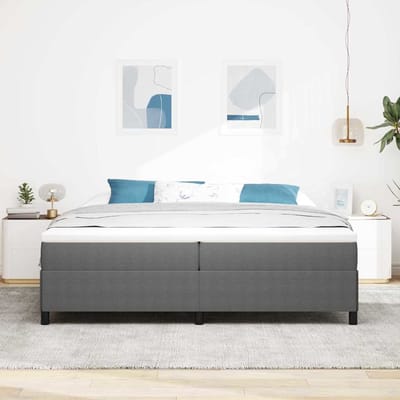 vidaXL - Boxspring - bed - Lichtgrijs - 200 - x - 200 - cm - Corduroy - stof