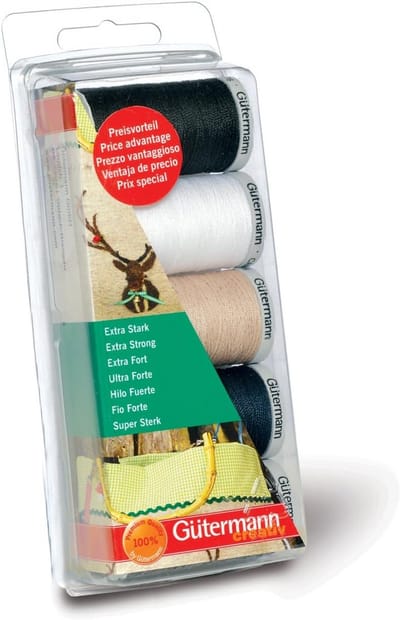 Naaidraad Set - Sterk Garen - Zware Naden Maken - Hoge Treksterkte - 5 Rollen 100m - Diverse Kleuren